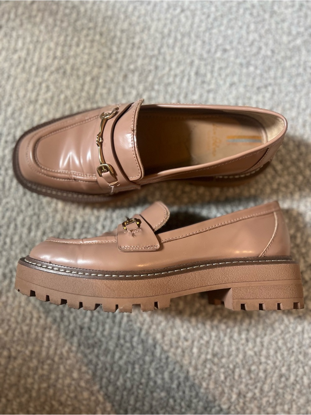 Sam Edelman Blush Pink Leather Bit Loafers